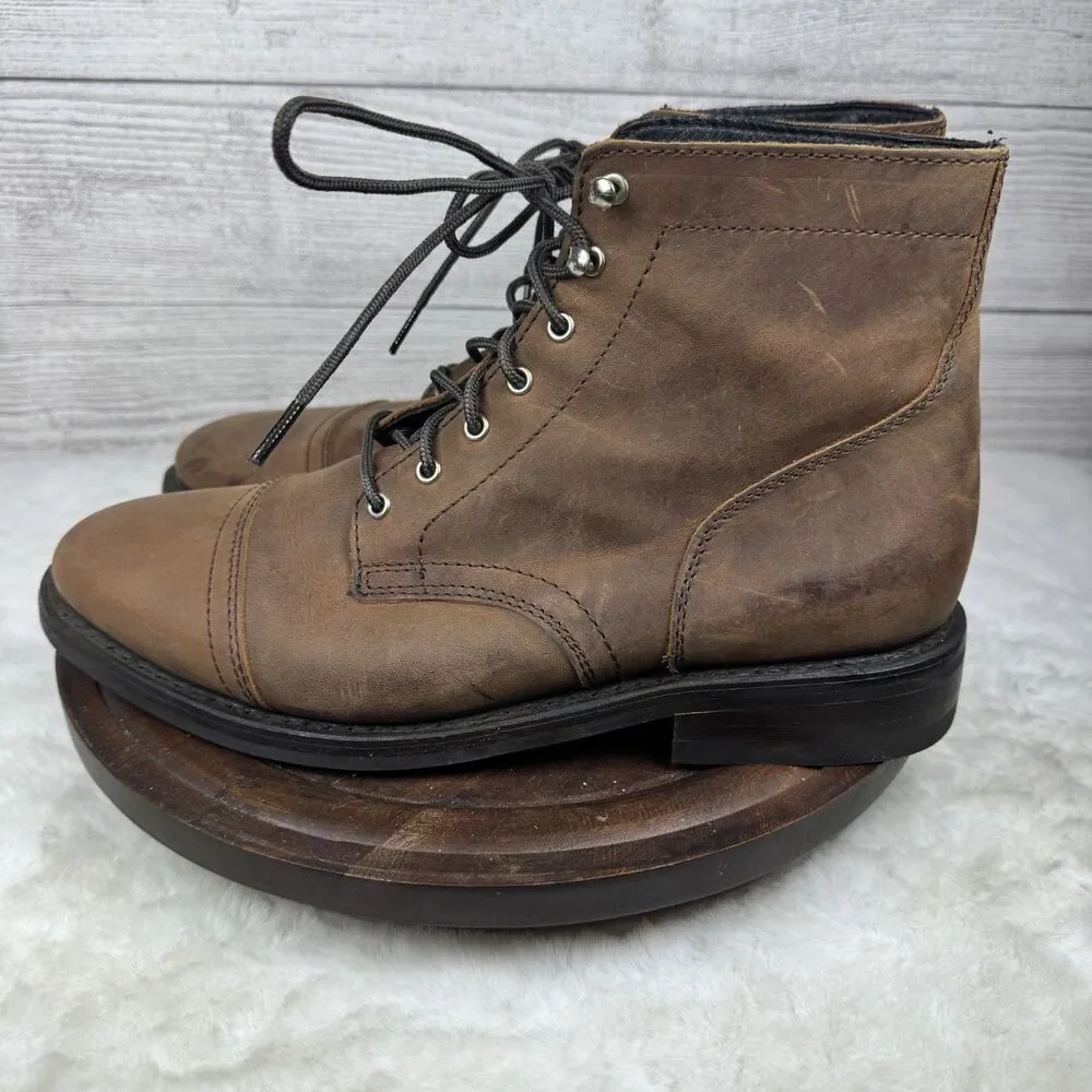 Thursday Boots Captain Brown Classic Rugged Resilient Leather Mens Sz 11 Cap Toe